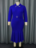 Fongt Fashion Autumn/Winter Long-Sleeved Fishtail Party Banquet Dress Dresses