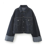Fongt New Denim Jacket 9632255 Roll-Side Trousers And Foot Jeans 6045205