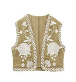 Summer Women's Wear Urban Leisure Vest Embroidered Cardigan 6895028-Outfit