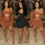 Fongt Women's Fashion Sexy Hottie Slings With Libbon Sleeves And Busty Short Dresses