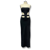 Fongt Design Dress Dress 2025 New Women's Breast-Wear Hollow Open Skirt