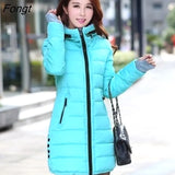 wholesale waterproof Autumn Winter fashion casual women overcoat warm jacket thick long Lady Coats female warm