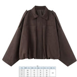 Fongt Spring Pilot Jacket Bat Sleeve Zipper Loose Tuffen Jacket Women's Casual Jacket