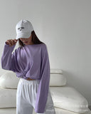Fongt Spring And Autumn New Solid Color Long-Sleeved T-Shirt Women Hot BF Wind Lengthn Cotton Top 3317A