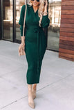 Wrap Side Slit Sweater