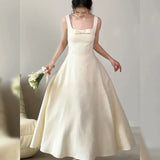 Fongt Certificate Beautiful Engagement Dress Can Wear A Simple Temperament Bow To Waist French Sling Dress