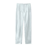 Fongt Workplace Women's Display High Waist Waist Suit Trousers 38 Color Reduced Age And Ankle Pants