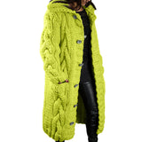 Size 4XL 5XL Autumn Winter Women Sweater Cardigan Twist Oversized Knitted Coat Female Long Cardigans Fashion Jackets