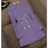 Fongt Fried Street Blaze Jacket Women's Long 2025 Spring And Autumn New Temperament British Wind Single Buckle Wind Wind Wind Wind Buckle Wind