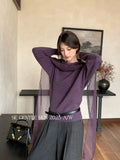 Fongt Xixi 2025 Autumn White Standard Temperament Collar Ribbon Jersey Sweater Top 25375