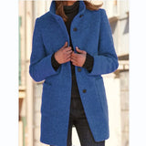 Fongt Autumn And Winter Retro Button-Collar Hair Coat Women's Clothing