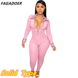 PINK Letter Embroidery Bodycon Jumpsuit Fashion Plaid Patchwork Bodysuits Long Sleeve Sexy Zipper Playsuits
