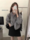 Hooded Sunscreen Coat Female Thin 2024 New Small Burst Casual Joker Short Blazer-Outfit