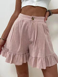Fongt Women's Summer Wearing Casual Broad Legs Loose Shorts 2025 Summer New Women's High Waist Shorts