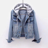 Fongt Coat Cotton-Padded Clothes 2024 Winter Velvet New Cotton-Padded Clothes Loose Korean Version Of Cowboy Fur Collar Thick Coat