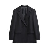 Fongt Women's Fashion Temperament Loose Double-Dbutle Blazer 2753222