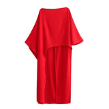 Fongt Collarless Short Suit Jacket Asymmetric Cloak Shirt High-Rise Straight Trousers Suit Woman