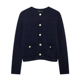 Fongt Homemade New Women's Ocean Gold Buckle Knitted Coat 6427/144