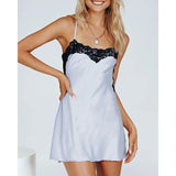 Lace Trim Strap Mini Slip Dress-Outfit