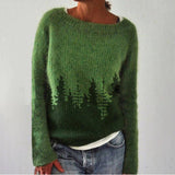 Fongt Sweater Women's Wish Hot Selling Round Collar Color Loose Fashion Knitted Shirt