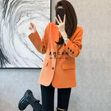 Fongt Spring And Autumn New Small Suit Jacket Female Hot Style Temperament Leisure Slim Show Thin Students Small Suit Female-Outfit