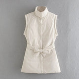 Women 2022 Fashion Thick Warm Coat Fashion Pocket Women's Sleeveless Lint Loose Vest With