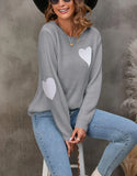 Fongt And Winter New Round Collar Solid Color Small Love Jacket Loose Sweater Knitted Shirt Girl
