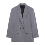 Fongt Women's Women's Loose Double-Dbutrable Blazer