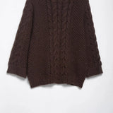 Fongt New Sesame Texture Big Sleeve Loose-Fitting Sweater