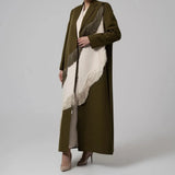 Fongt Early Autumn Heavy Industry Tuxedo Splicing Suit Personality Cut Long Coat Female 1820