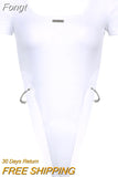 Women Summer Bodysuit, Round Neck Short Sleeve Chains Decorative High Waist Rompers for Girls,