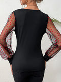 Fongt V-Neck Stylish Heart-Shaped Net纱 Sexy
