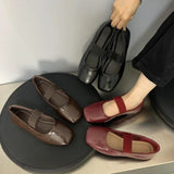 Fongt Temperament Ballet Mary Jane Women's Shoes 2025 Spring And Autumn Casual Small Leather Shoes