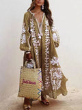 Autumn Collar Long Sleeve Printed