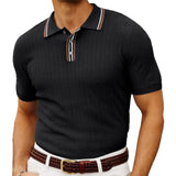 Fongt Men's Summer Short Sleeve Men's Knits Ice Shuang Silk Weaving Business Polo