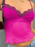 Sheer Mesh Fungus Cami Top-Outfit