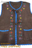 Flower Hollow Out Vest Top Women V neck Sleeveless Sweater