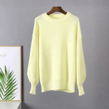 Soft Loose Knitted Cashmere Sweaters Women 2021 New Winter Loose Solid Female Pullovers Warm Basic Knitwear