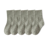 Pairs/lot 1 to 12 Years Classical Pure Color Children's Socks Black White Socks For Students Spring Autumn Winter