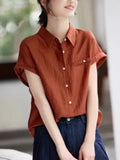 Fongt Commuting Short-Sleeved Shirt For Women In The Summer Of 2025 New Casual Relaxation Texture Shirt Design Top