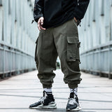 Tide Functional Windbreaker Pants Men's Autumn And Winter Loose Hip-Hop Brand Ins Foot-Bound Harlan Pants Cargo Pants Tide-Outfit