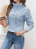 Fongt Jasmine Solid Color Jacket Sweater Women Thick Warm Loose Thin Knitted Shirt Long Sleeve Top