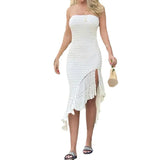 Fongt Brooch Jab Jab Dress Hollow Sexy Open-Fork Tight Bikini Beach Hoodie