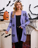 Fongt Sweater Girl Halloween Pumpkin Headed Jacket Jacket Sweater