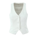 Fongt Homemade New Women's Sleeveless Buttoned Suit