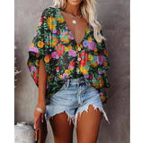 Tees Button V Neck Sexy Casual Befree Short Sleeve