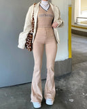 Style High Waist Women's Flared Pants-Outfit