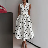 Fongt Wave Dress 2025 Summer Retro New Temperament Slim Dress Female