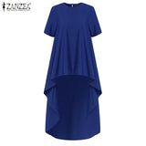 Tops 2022 Summer Casual Pullover ZANZEA Fashion Minimalist Solid Blusas Short Sleeve Blouse