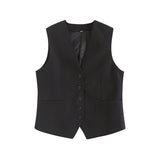 Fongt Women's Linen-Blend Vests In Spring And Summer 2025S + Shorts Sets Of Trendy Brands